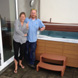 Fully installed hot tub installed by spa and pool services